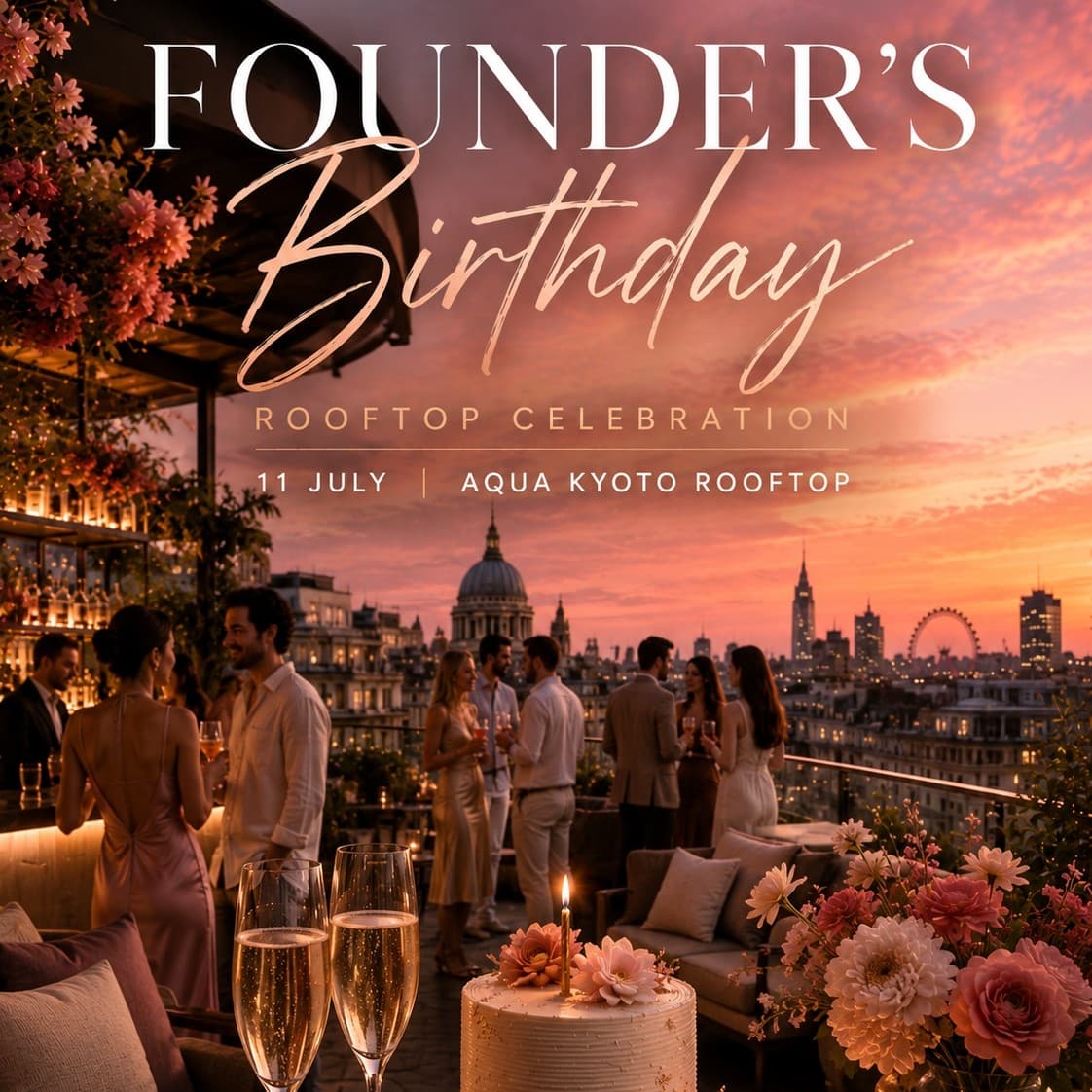 Founder's Birthday Rooftop Party & Beauty Surprise